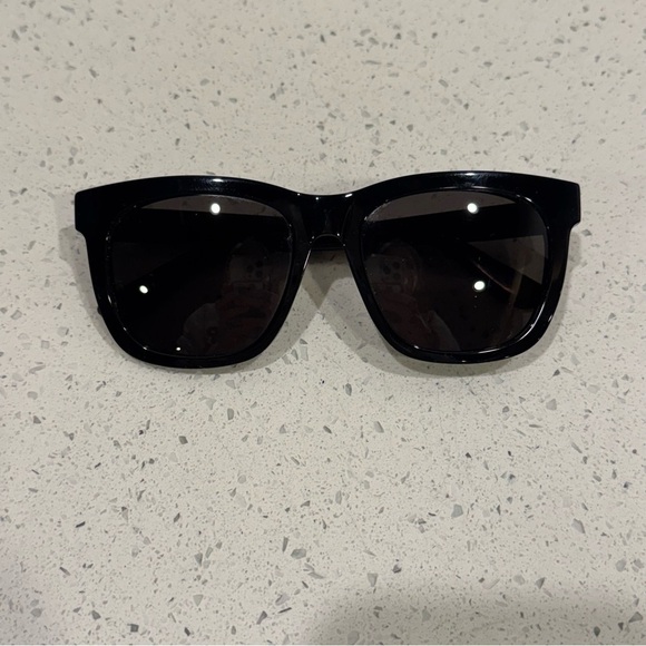 Saint Laurent YSL Black/ Gold SL M24/K Monogram 55MM Rectangular Sunglasses main image 10